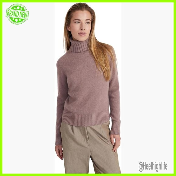 100% Cashmere Turtleneck Sweater Regular Fit Premium Knit Pullover